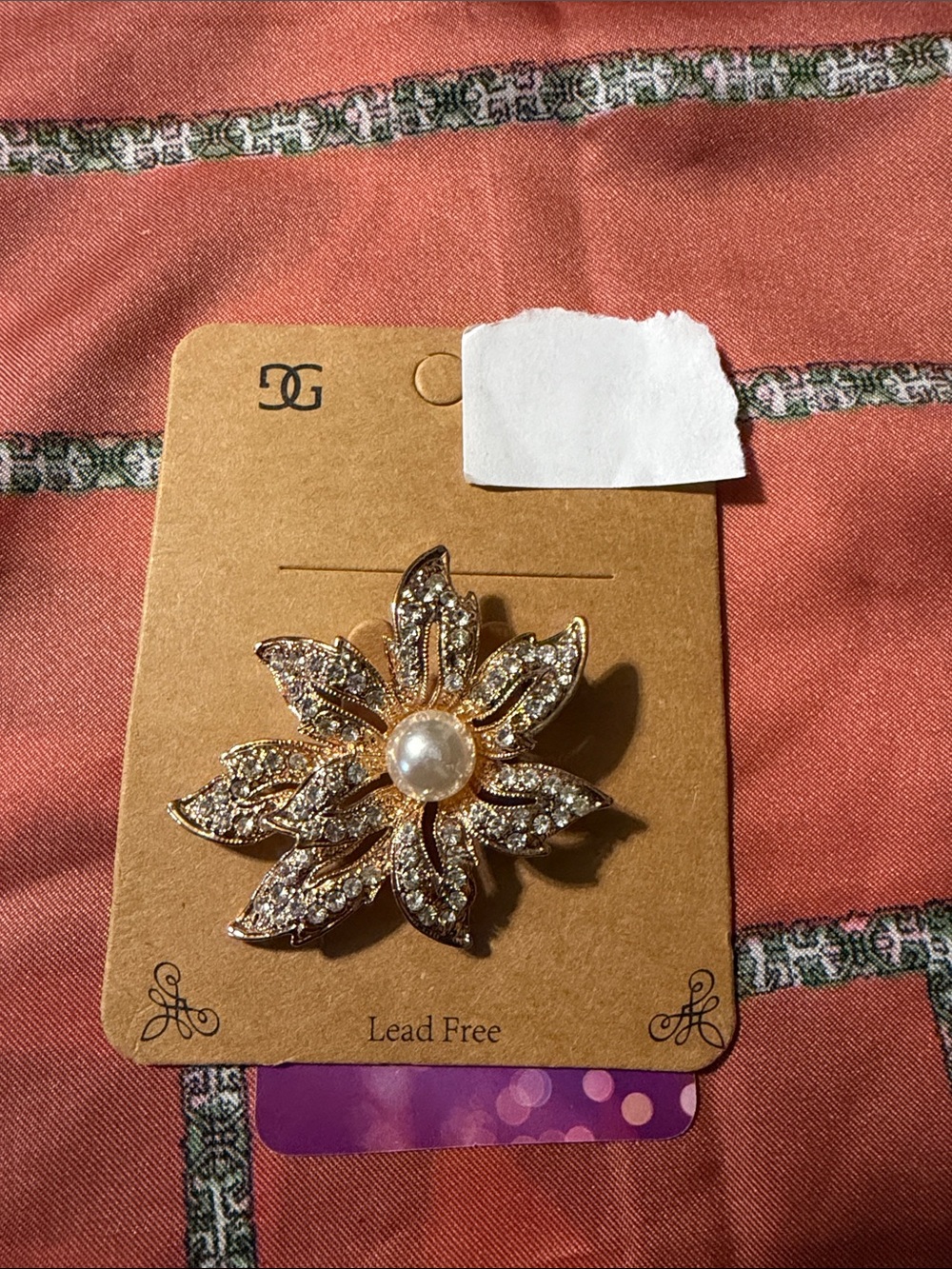 Gold-Tone Pearl & Crystal Flower Brooch - Women Jewelry - 184